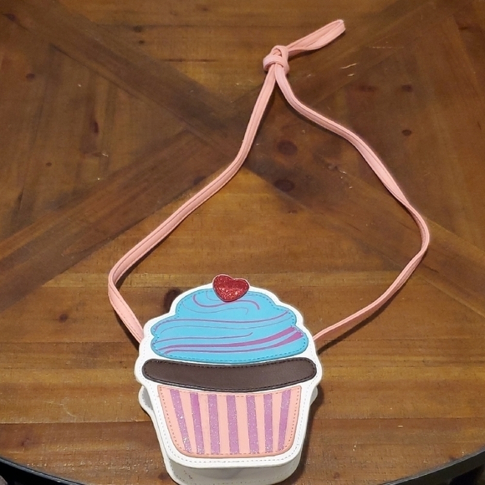 Cupcake Design Kids Bag with Pink Strap